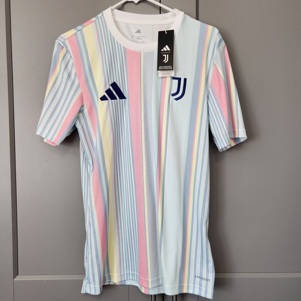 New Adidas Juventus 2025 - 26 Prematch Training Jersey White Multi S Shirt Small
